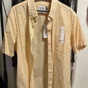 Yellow Palm Tree Button Shirt